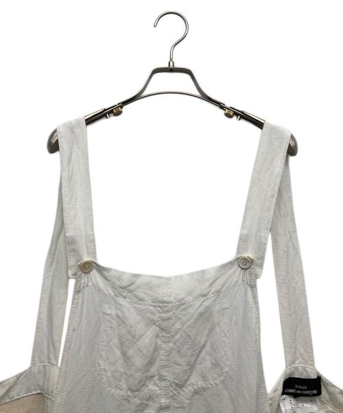 tricot COMME des GARCONS（トリココムデギャルソン）tricot COMME des GARCONS (トリココムデギャルソン) エプロンワンピース ホワイト サイズ:Sの古着・服飾アイテム
