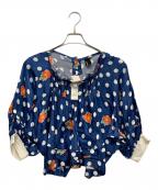 tricot COMME des GARCONSトリココムデギャルソン）の古着「ドットプリントブラウス」｜ブルー