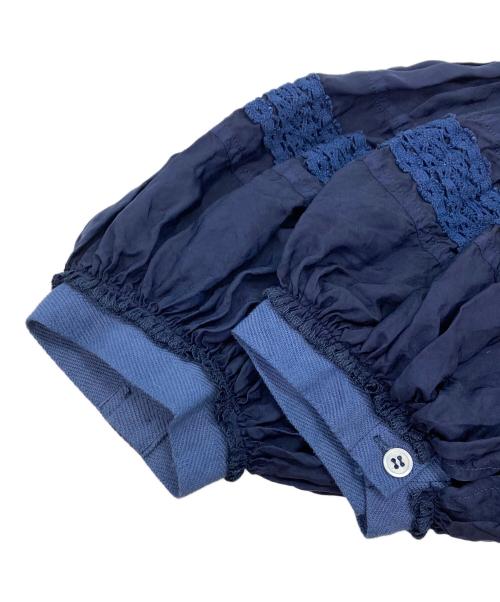 tricot COMME des GARCONS（トリココムデギャルソン）tricot COMME des GARCONS (トリココムデギャルソン) 変形ブラウス ネイビー サイズ:Sの古着・服飾アイテム