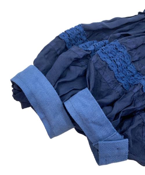 tricot COMME des GARCONS（トリココムデギャルソン）tricot COMME des GARCONS (トリココムデギャルソン) 変形ブラウス ネイビー サイズ:Sの古着・服飾アイテム