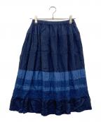 tricot COMME des GARCONSトリココムデギャルソン）の古着「レース切替スカート」｜ネイビー