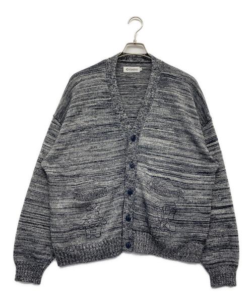 EVISEN（エビセン）EVISEN (エビセン) ZEN AKU KNIT CARDIGAN グレー サイズ:Lの古着・服飾アイテム