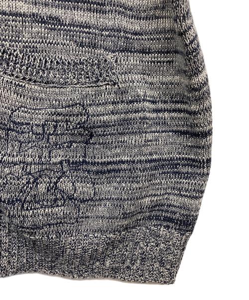 EVISEN（エビセン）EVISEN (エビセン) ZEN AKU KNIT CARDIGAN グレー サイズ:Lの古着・服飾アイテム