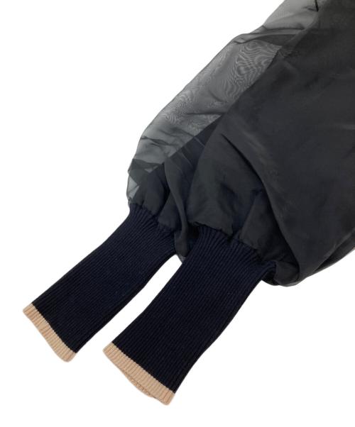 HER LIP TO（ハーリップトゥ）Her lip to (ハーリップトゥ) Organdy Fairy Knit Topvintage ブラック サイズ:Sの古着・服飾アイテム