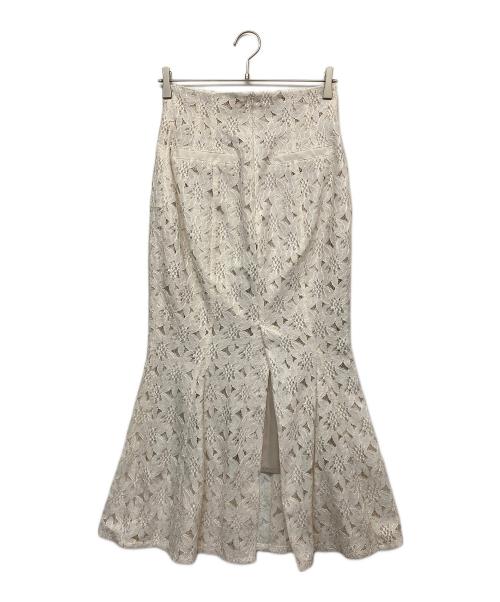 HER LIP TO（ハーリップトゥ）Her lip to (ハーリップトゥ) Floral Lace Mermaid Skirt ホワイト サイズ:Mの古着・服飾アイテム