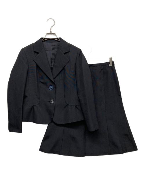 Leilian（レリアン）LEILIAN (レリアン) シルク混セットアップ ブラック サイズ:9の古着・服飾アイテム