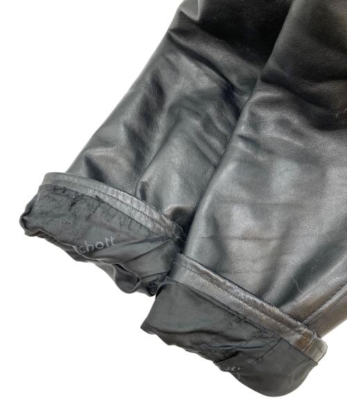 Schott（ショット）Schott (ショット) 141　ボアライナー付 レザー シングル ライダース ジャケット ブラック サイズ:40の古着・服飾アイテム