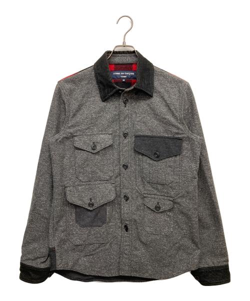 COMME des GARCONS HOMME（コムデギャルソン オム）COMME des GARCONS HOMME (コムデギャルソン オム) 切替チェックシャツ グレー サイズ:Mの古着・服飾アイテム