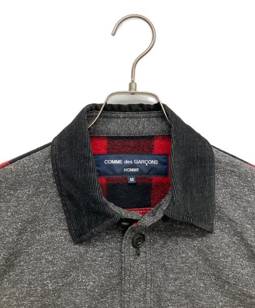 COMME des GARCONS HOMME（コムデギャルソン オム）COMME des GARCONS HOMME (コムデギャルソン オム) 切替チェックシャツ グレー サイズ:Mの古着・服飾アイテム