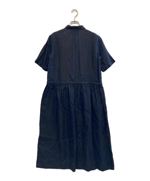 maillot（マイヨ）maillot (マイヨ) リネン半袖ワンピース ブラックの古着・服飾アイテム