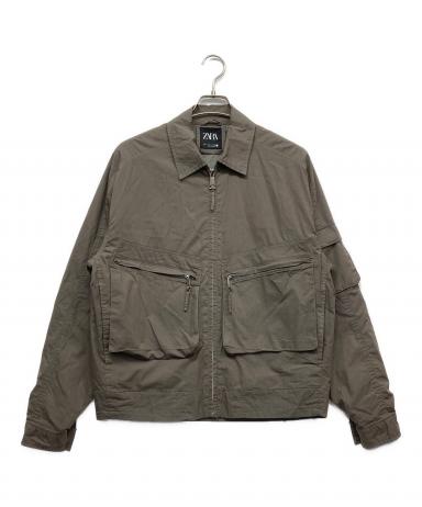 中古・古着通販】ZARA (ザラ) ジップアップジャケット カーキ サイズ:S