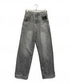 masonprinceメゾンプリンス）の古着「ハイウエストデニムパンツ」｜グレー
