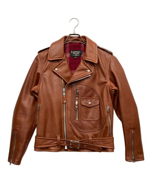 SCHOTT BROS.（ショット）SCHOTT BROS. (ショットブロス) 528US COW NEW NAKED D-POCKET RIDERS JKT ブラウン サイズ:36の古着・服飾アイテム