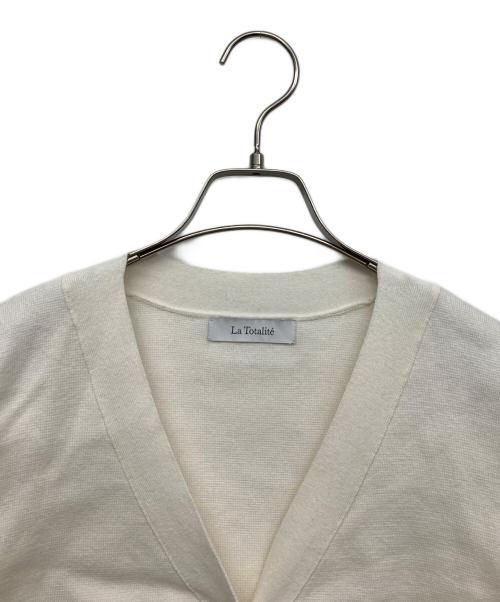La TOTALITE（ラ ト―タリテ）La TOTALITE (ラ ト―タリテ) コットンアクリルカーディガン ホワイト サイズ:記載無の古着・服飾アイテム
