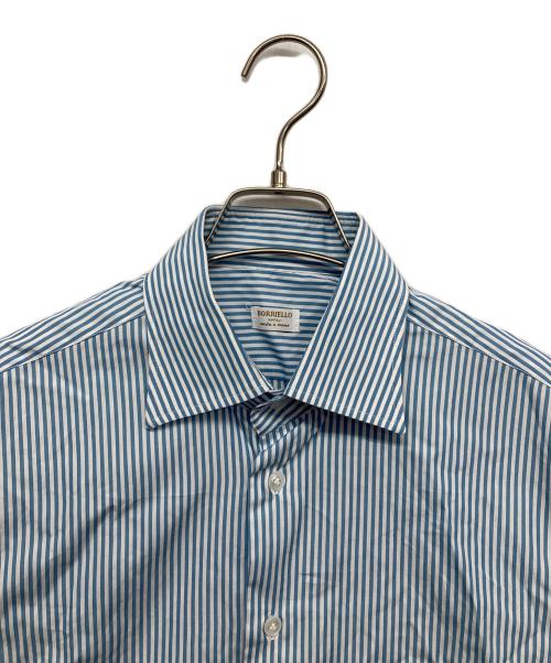 BORRIELLO（ボリエッロ）BORRIELLO (ボリエッロ) ワイドカラーシャツ ブルー サイズ:40の古着・服飾アイテム