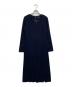 MICHEL KLEIN（ミッシェルクラン）の古着「Vネックジャージーワンピース」｜ネイビー