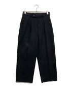 MARKWAREマーカウェア）の古着「CLASSIC FIT TROUSERS ORGANIC COTTON SURVIVAL CLOTH」｜ブラック