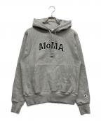 Champion×MoMAチャンピオン×モマ）の古着「リバースウィーブパーカー」｜グレー