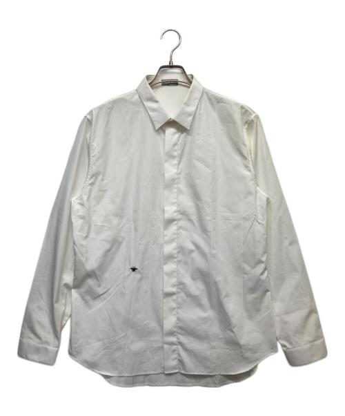 Christian Dior（クリスチャン ディオール）Christian Dior (クリスチャン ディオール) BEE刺繍ドレスシャツ ホワイト サイズ:43の古着・服飾アイテム