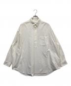Graphpaperグラフペーパー）の古着「OVERSIZED BD PULLOVER SHIRT」｜ホワイト