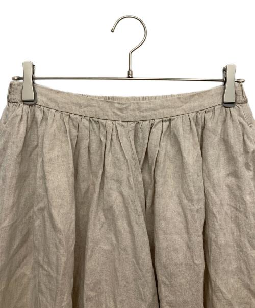 nest Robe（ネストローブ）nest Robe (ネストローブ) リネンギャザースカート ベージュ サイズ:Fの古着・服飾アイテム
