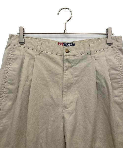 CHAPS RALPH LAUREN（チャップス ラルフローレン）CHAPS RALPH LAUREN (チャップス ラルフローレン) ツータックパンツ ベージュ サイズ:W34 L32の古着・服飾アイテム