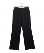 LAD MUSICIANラッドミュージシャン）の古着「WOOL GABARDINE SLIM FLARE」｜ブラック