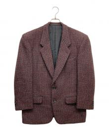 COMME des GARCONS HOMME（コムデギャルソン オム）の古着「ウールチェックテーラードジャケット」｜レッド