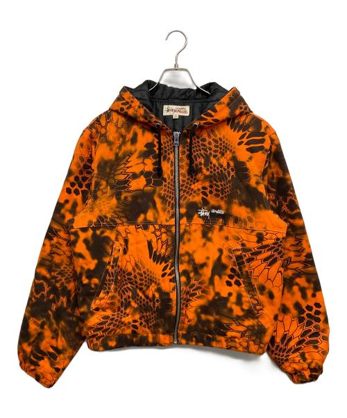 stussy（ステューシー）stussy (ステューシー) WORK JACKET KRYPTEK CAMO オレンジ サイズ:Sの古着・服飾アイテム