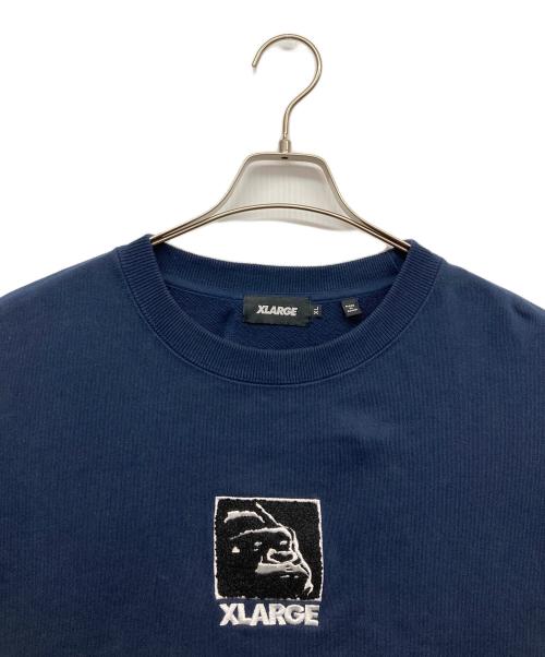 X-LARGE（エクストララージ）X-LARGE (エクストララージ) SQUARE OG CREWNECK SWEATSHIRT ネイビー サイズ:XLの古着・服飾アイテム