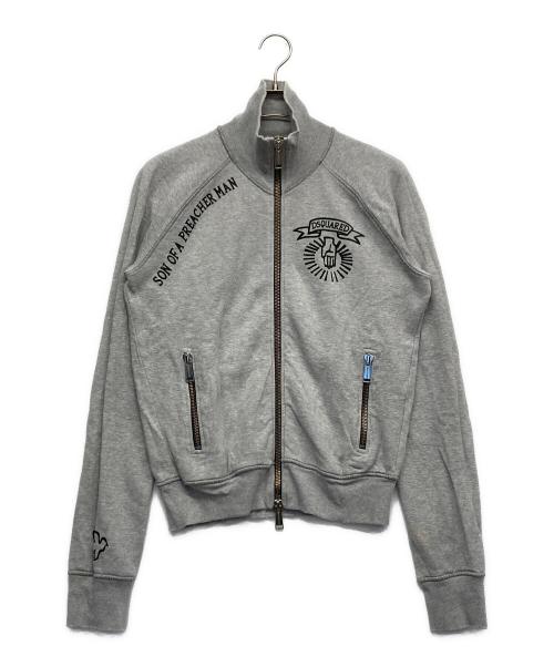 DSQUARED2（ディースクエアード）DSQUARED2 (ディースクエアード) ジップアップスウェット グレー サイズ:Mの古着・服飾アイテム