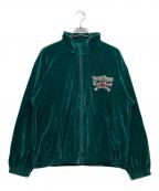 X-LARGEエクストララージ）の古着「ベロアトラックジャケット」｜グリーン