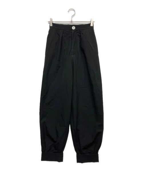 nagonstans（ナゴンスタンス）nagonstans (ナゴンスタンス) ROUND PANTS ブラック サイズ:Mの古着・服飾アイテム