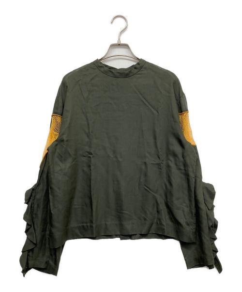 TOGA PULLA（トーガ プルラ）TOGA PULLA (トーガ プルラ) 長袖ブラウス グリーン サイズ:36の古着・服飾アイテム