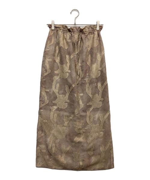 EBONY（エボニー）EBONY (エボニー) アイリスカットジャガードスカート ベージュ サイズ:1の古着・服飾アイテム