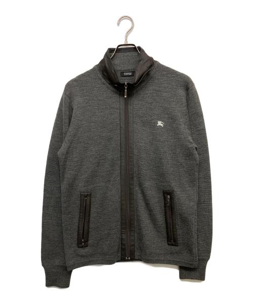 BURBERRY BLACK LABEL（バーバリーブラックレーベル）BURBERRY BLACK LABEL (バーバリーブラックレーベル) ニットジャケット グレー サイズ:無の古着・服飾アイテム