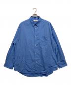 Graphpaperグラフペーパー）の古着「Broad L/S Oversized Regular Collar Shirt」｜ブルー
