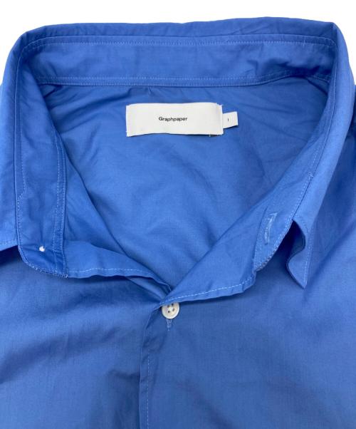 Graphpaper（グラフペーパー）Graphpaper (グラフペーパー) Broad L/S Oversized Regular Collar Shirt ブルー サイズ:1の古着・服飾アイテム