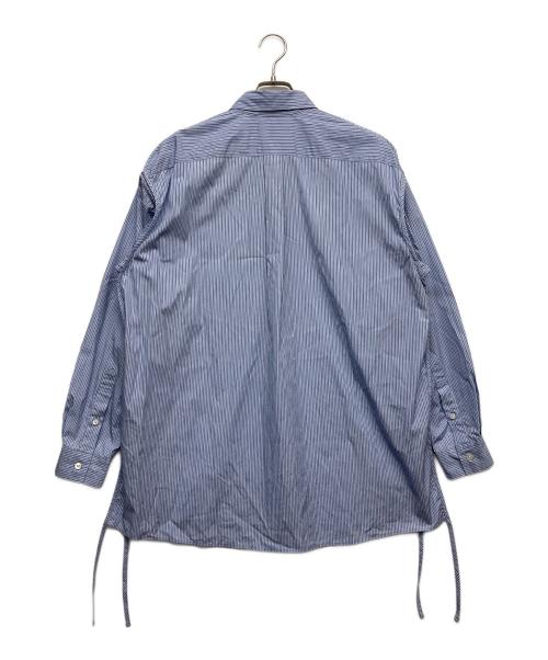 YOKE（ヨーク）YOKE (ヨーク) THOMAS MASON (トーマスメイソン) STRIPED PIPING SHIRT ブルー サイズ:2の古着・服飾アイテム