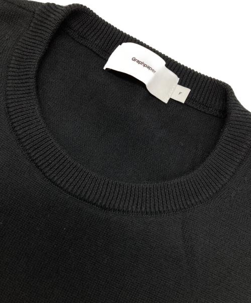 Graphpaper（グラフペーパー）Graphpaper (グラフペーパー) コットンニット ブラック サイズ:FREEの古着・服飾アイテム