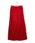 tricot COMME des GARCONS（トリココムデギャルソン）の古着「チェックスカート」｜レッド
