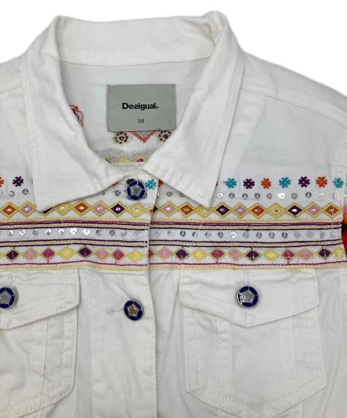 Desigual（デシグアル）Desigual (デシグアル) CARRIE denim jacket ホワイト サイズ:38の古着・服飾アイテム
