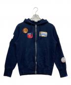 LOOPWHEELERループウィラー）の古着「ワッペンジップパーカー」｜ネイビー