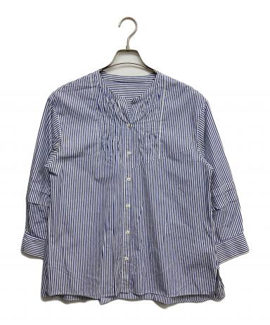 tibi ティビ ブラウス XS 紺 【古着】【中古】【送料無料】 中古・古着通販】INDIVI (インディヴィ) タックデザインブラウス