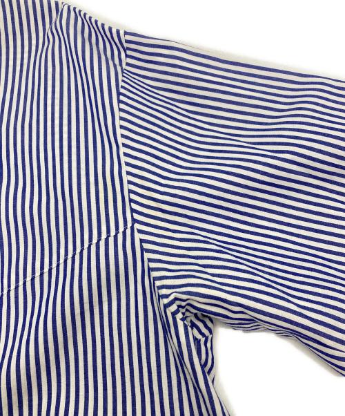 INDIVI（インディヴィ）INDIVI (インディヴィ) タックデザインブラウス ブルー サイズ:38の古着・服飾アイテム
