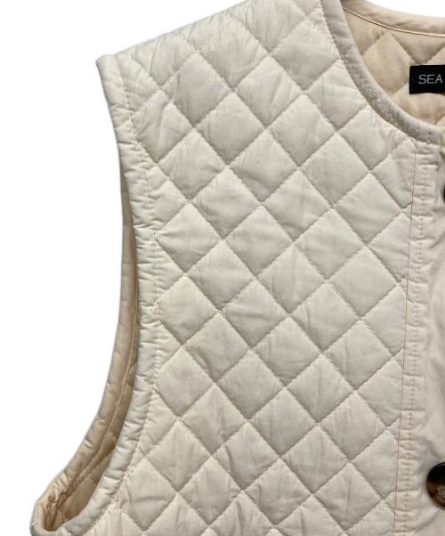Sea Room lynn（シールームリン）Sea Room Lynn (シールームリン) キルティングロングベスト ホワイト サイズ:Fの古着・服飾アイテム