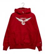 Championチャンピオン）の古着「リバースウィーブパーカー」｜レッド