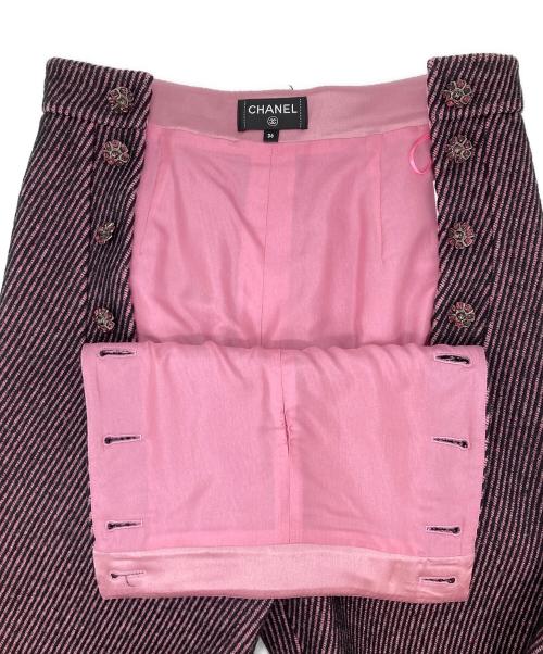 CHANEL（シャネル）CHANEL (シャネル) ツイードパンツ ピンク サイズ:36の古着・服飾アイテム