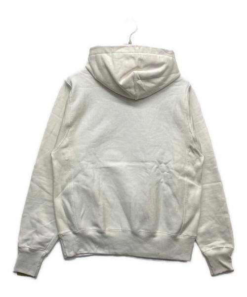 Champion（チャンピオン）Champion (チャンピオン) MoMA (モマ) ロゴパーカー ホワイト サイズ:SMALLの古着・服飾アイテム