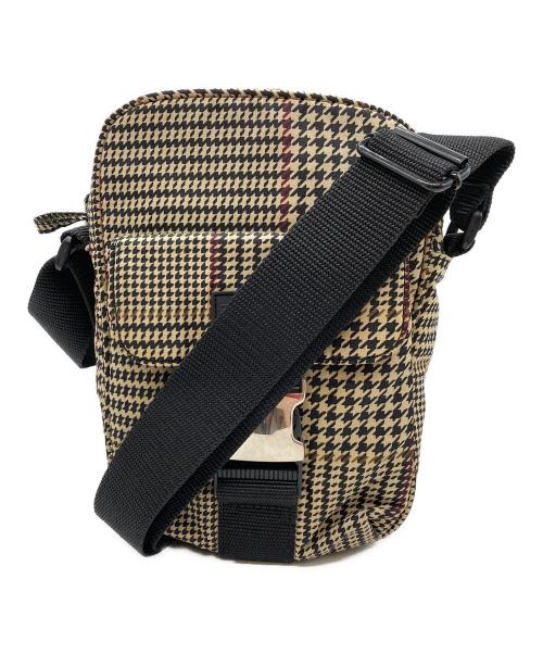 LAUREN RALPH LAUREN（ローレンラルフローレン）LAUREN RALPH LAUREN (ローレンラルフローレン) 千鳥柄ショルダーバッグ ブラウンの古着・服飾アイテム